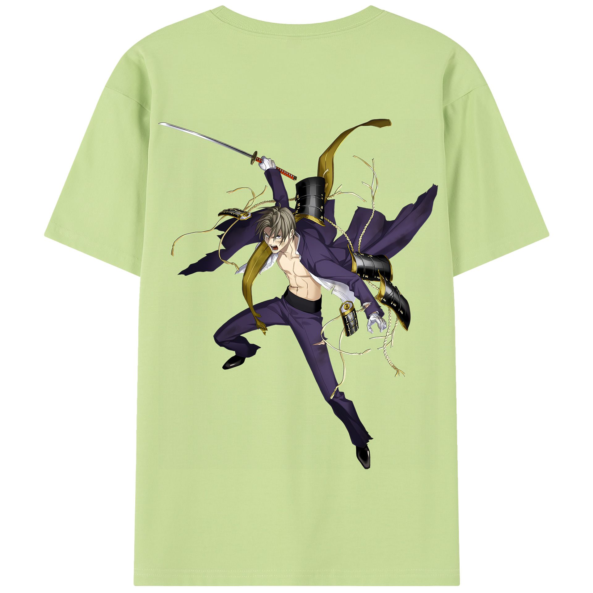 （画像用） 刀剣乱舞 Touken Ranbu 綿100％半袖Tシャツ（背面プリント）